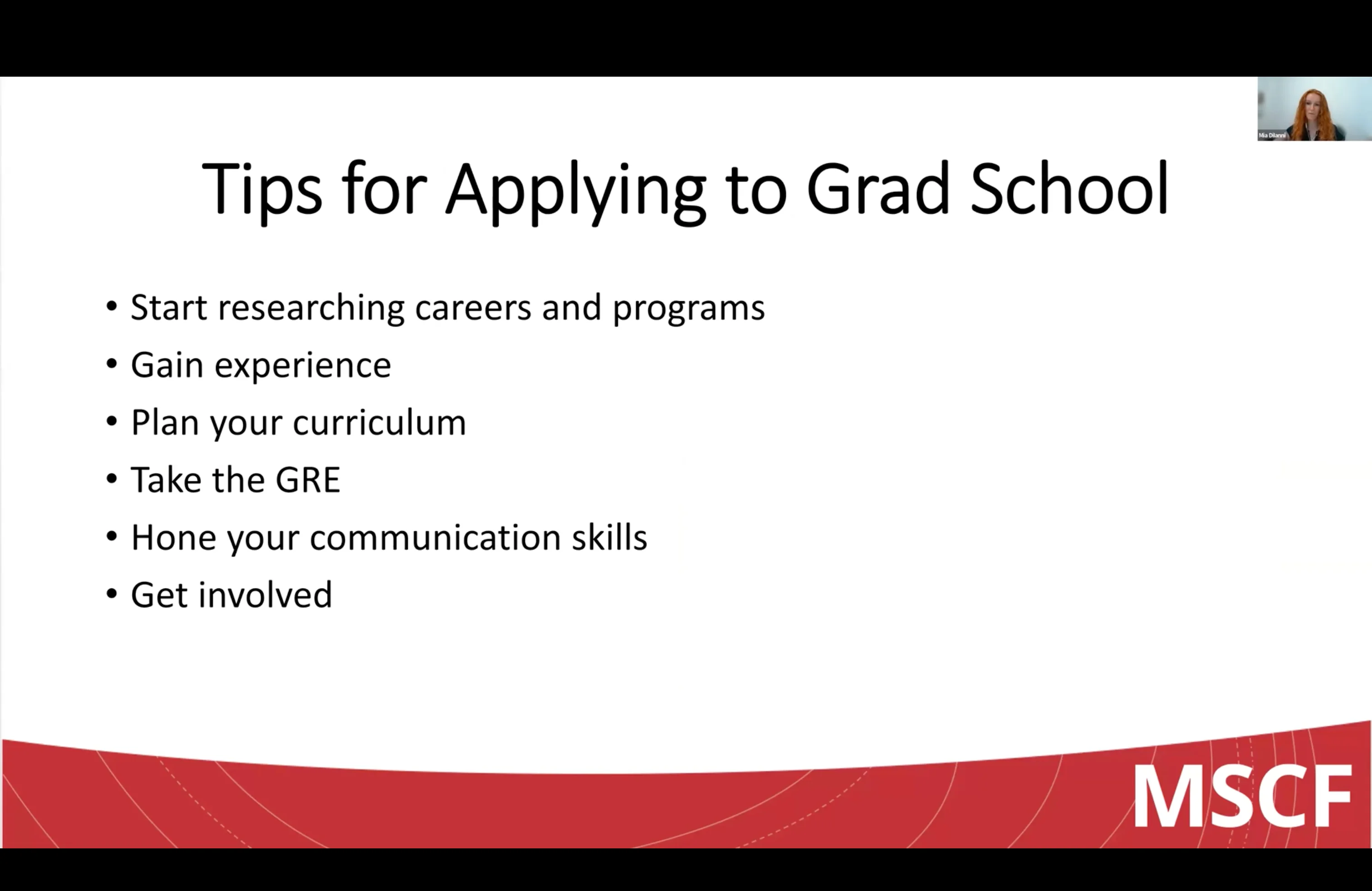 Tips for applying to CMU MSCF